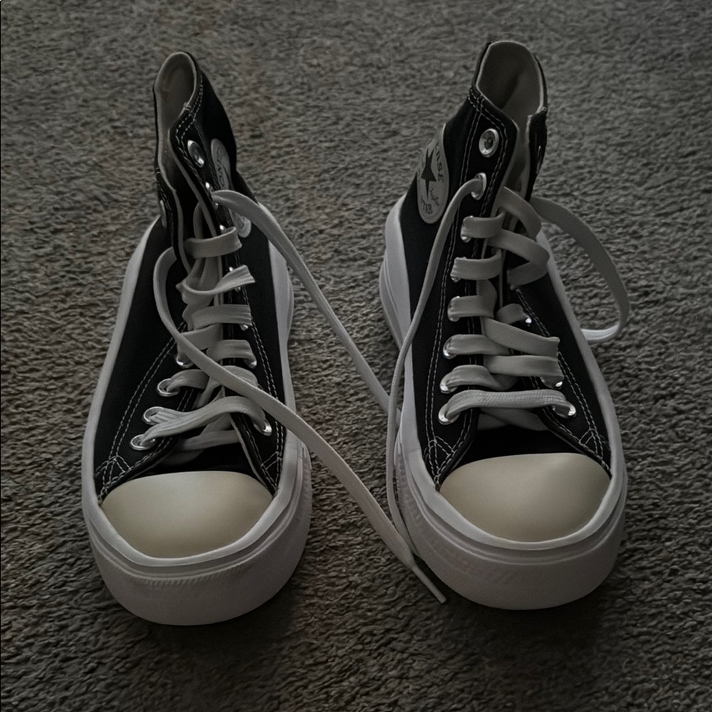 Black and White High-Top converse